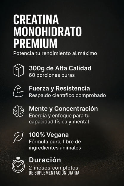 Vital Creatina Monohidrato 300 grs. 60 servicios