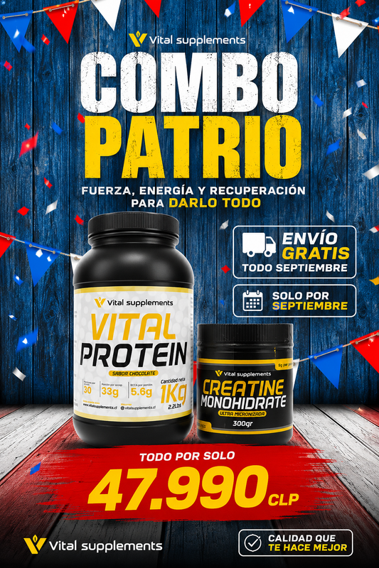 Pack Vital Creatine + Vital Protein Chocolate Suizo 1Kg