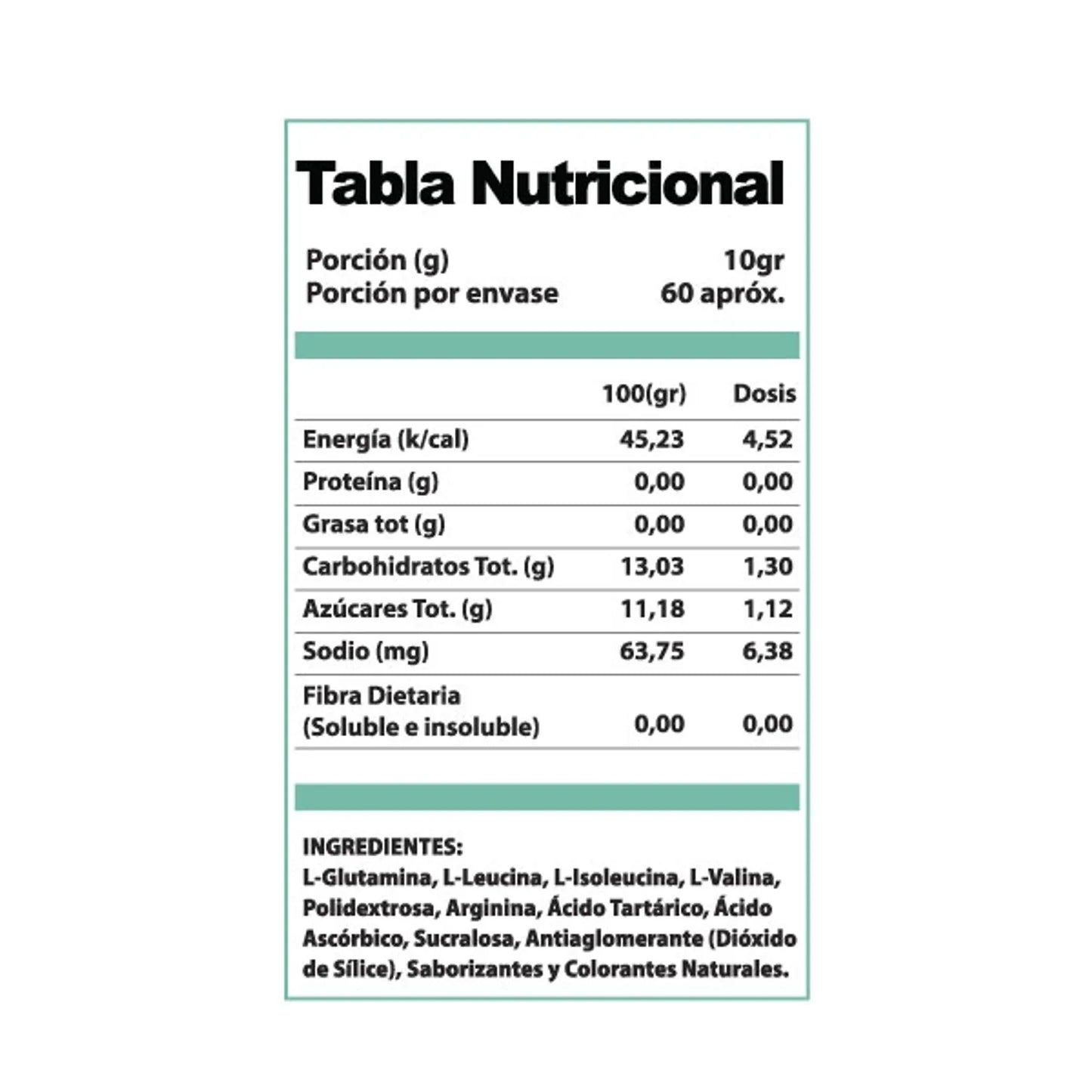 Aminoácidos BCAAs 600 grs. 60 servicios